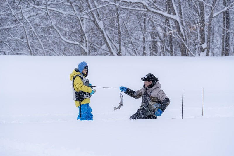 Ice Fishing - Rusutsu Resort Hokkaido Japan