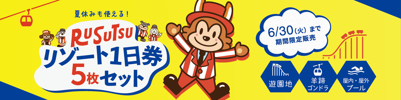 リゾート1日券5枚セット