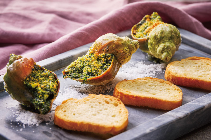  [Ocean to Table] 苫小牧産つぶ貝のブルゴーニュ風