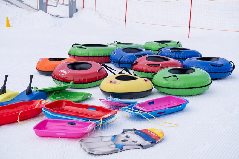 Try out tubing, sledding and snow biking to your heart's content. 
