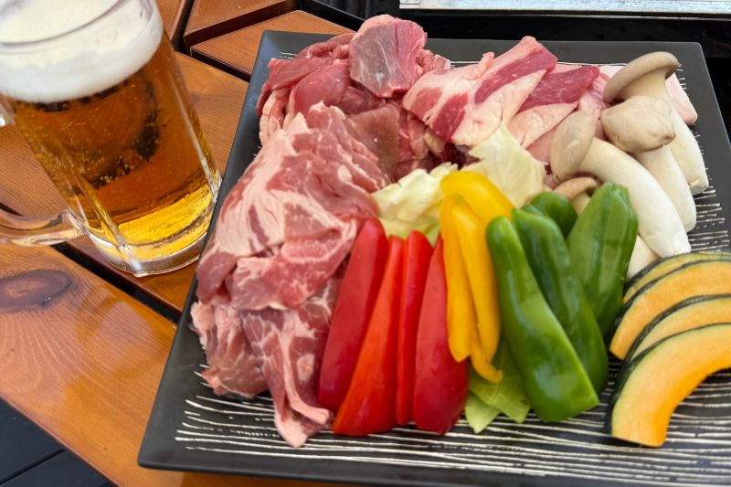 選べる2種のBBQ＋アロニアアイスクレープ付き
