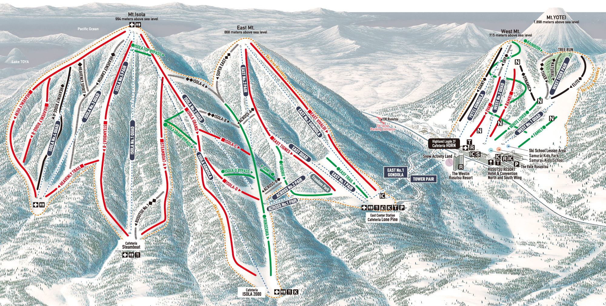 滑雪场地图